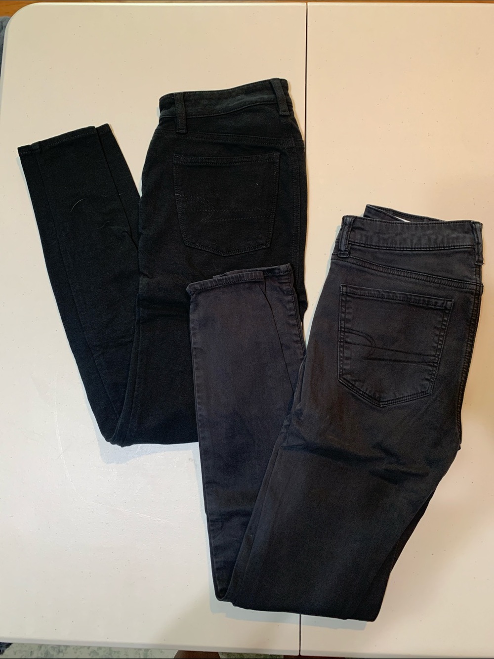 American Eagle Outfitters Black and Charcoal Skinny Jeans Duo
